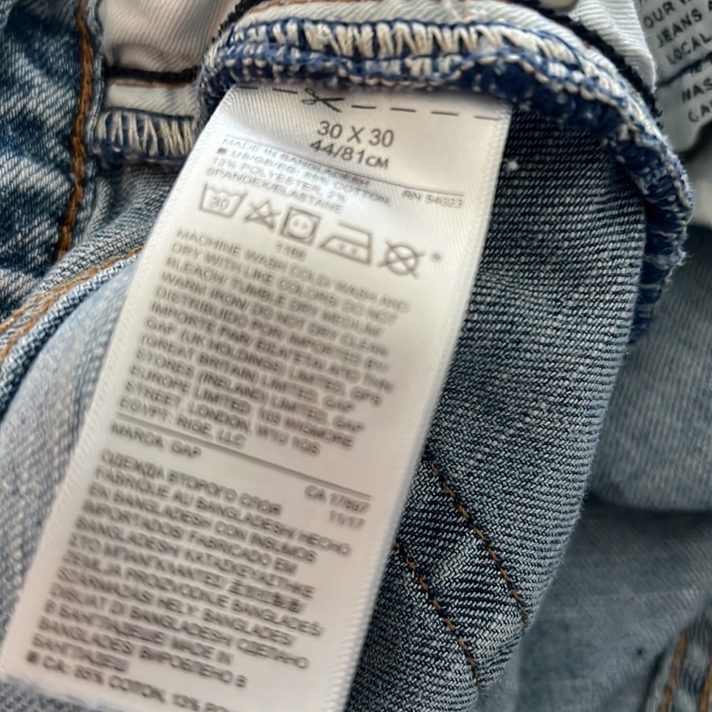 GAP distressed ripped jeans skinny Sz 30 - Picture 10 of 12